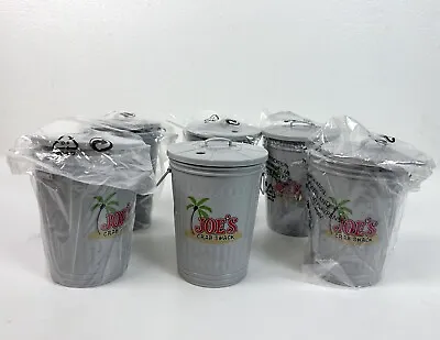 $30 • Buy Lot Of 6 Joe's Crab Shack 5” Trash Can Drinking Cup With Lids New