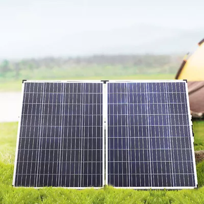 £59.95 • Buy 120W 160W 200W Solar Panel Kit 12V Foldable Portable Suitcase Mono Camping RV