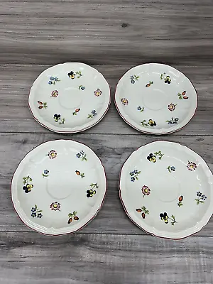 Villeroy & Boch Petite Fleur Saucers 5-3/4  Lot Of 4 • $29.99