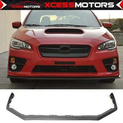 Fits 15-17 Subaru WRX STI V-Limited Style Front Bumper Lip Spoiler CF Print ABS • $130.99