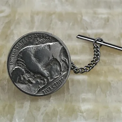 New Tie Tack Lapel Pin Vintage Buffalo Nickel 5 Cent Authentic American Coin • $9.99