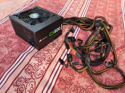 £44.95 • Buy 600w Corsair CX 600 CP-9020048 75-001668 Gaming Power Supply Unit PSU