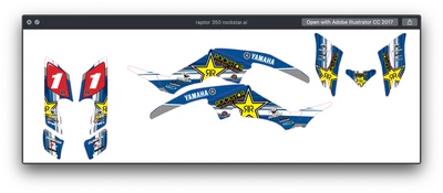 $130.20 • Buy Fits Yamaha Raptor 350 Graphic Decal Kit Stickers Atv Racing Calcomanias