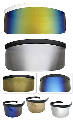 EXTRA LARGE OVERSIZED HUGE Mono Mirrored Lens Futuristic Visor Shield Sunglasses • $13.99