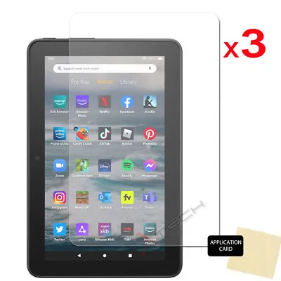 3x CLEAR Screen Protector Covers For Amazon Fire 7  12th Generation 2022 Tablet • £2.95
