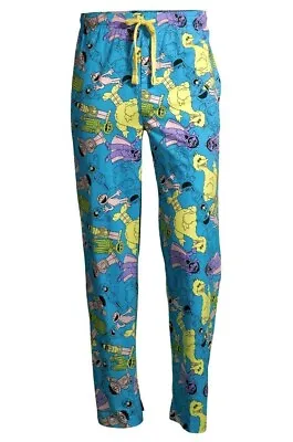 Men's Sesame Street Sleep Lounge Pajama Pants NWT Big Bird Oscar Elmo Count 2XL • $16.90