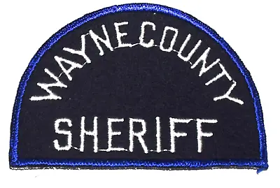 WAYNE COUNTY – SHERIFF - MICHIGAN MI Sheriff Police Patch VINTAGE OLD MESH FELT • $3.99