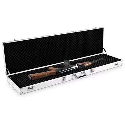 Portable Long Lockable Gun Case Large Hard Rifle Case Shotgun Storage Lock Box • £54.95