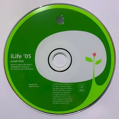 $18.15 • Buy ➔ Apple ILife '05 Install DVD 2Z691-5171-A IPhoto 5 IMovie HD IDVD 5 ITunes 4.7