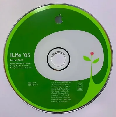 ➔ Apple ILife '05 Install DVD 2Z691-5171-A IPhoto 5 IMovie HD IDVD 5 ITunes 4.7 • $19.95