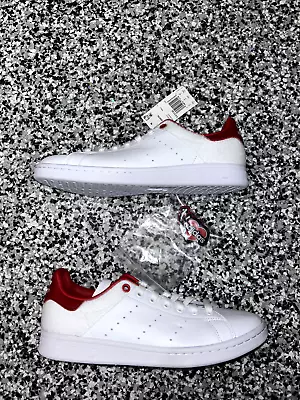 Adidas Stan Smith Valentine's Day White Red FY3130 Men Size 8.5 • $54.99