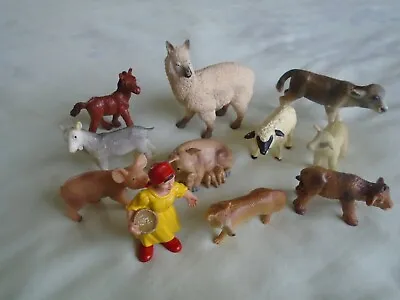 Mixed Lot BULLYLAND Farm Wild Animals And Farm Girl Figure • £9.50