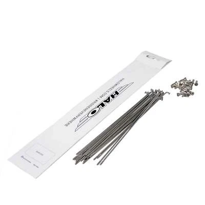 £9.02 • Buy Halo Spokes Stainless Steel & 14G Nipples Replacement Bike Wheel Spoke 20 Pack