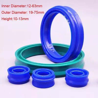 EU Cylinder Piston Oil Sealing Ring Gasket Dust Seal Height 10-13mm Polyurethane • $16.65