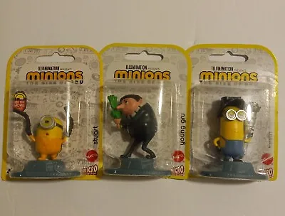Lot Of 3 Illumination Minions The Rise Of Gru Micro Collection Figure Kevin  • $5.58