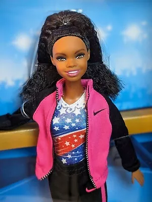 NIB New BARBIE Pink Label MADE TO MOVE GABBY DOUGLAS Doll Olympic Gymnast NIKE • $159.99