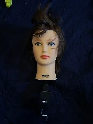 Burmax Bridgette Cosmetology Mannequin Head Real Hair Vinyl Head With Clamp • $20