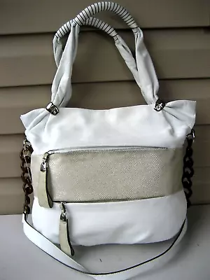 B. Makowsky Tote Shoulder Bag Leather Large Glitter Excellent • $19.90