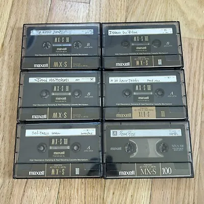 6 Used Maxell MX-S 90 & 100 Type IV Metal Bias Cassette Tapes - Sold As Blank • $94.99