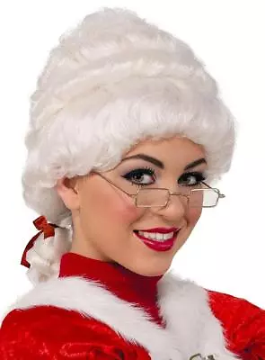 Mrs. Claus Wig Christmas Fancy Dress Up Halloween Deluxe Adult Costume Accessory • $30.57