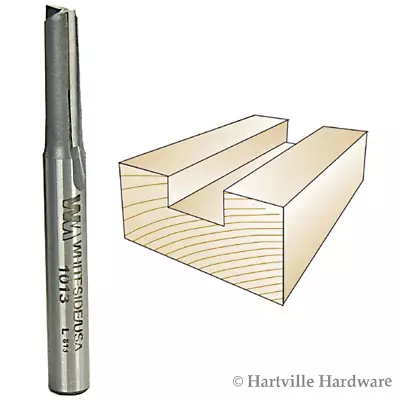 Whiteside #1013 Carbide Tip - Straight Two Flute 1/4  Shank Router Bit • $16.65