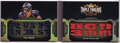 $1.25 • Buy 2011 Topps Triple Threads - Tim Tebow /Game Used Relic Book /27