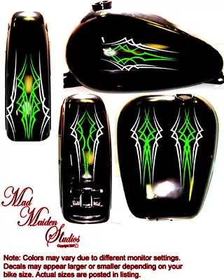 Motorcycle Pinstripe Decals Set Harley Honda Yamha Indian Suzuki Victory • $45.99