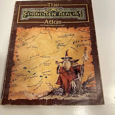 Forgotten Realms Atlas 1990 Advanced Dungeons And Dragons D&D Role Playing T1 • $45