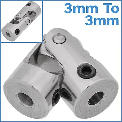 3mm To 3mm Stainless Steel RC Universal Joint Coupler Shaft Rotary Connector • $11.95