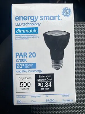 GE PAR20 DIMMABLE NARROW FLOOD LED LIGHT BULB - 7 WATT - 500 Lumen • $9