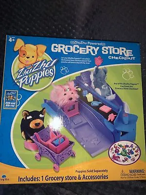 New Zhu Zhu Pets Puppies Grocery Store Checkout Playset Shop  • £25