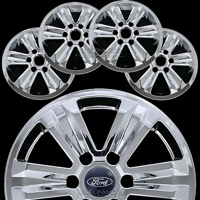 4 CHROME 2015-2020 Ford F150 XLT 17  Alloy Wheel Skins Full Rim Covers Hub Caps • $99.99