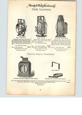 $19.98 • Buy 1900s PAPER AD Ham Locomotive 10  Head Light Lamp Dietz Dask Lantern Square Bow