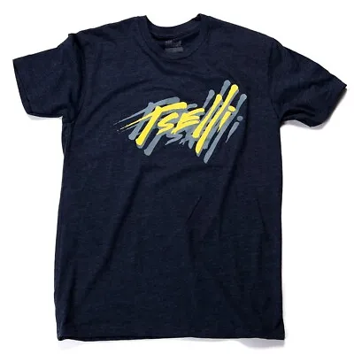 Illest Brand Tselli Drop Neon Mens XL Extra Large T-shirt Navy Blue • $15