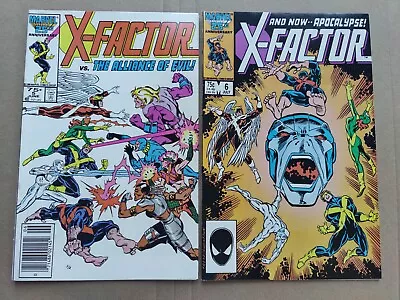 X-FACTOR 5 FN 6 VF+ (1986) 1ST CAMEO Cameo + APPEARANCE APOCALYPSE Lot Of 2 • $44