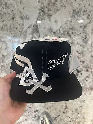 Vintage 90s Chicago White Sox Big Logo Snapback Hat Brand New With Tags • $150