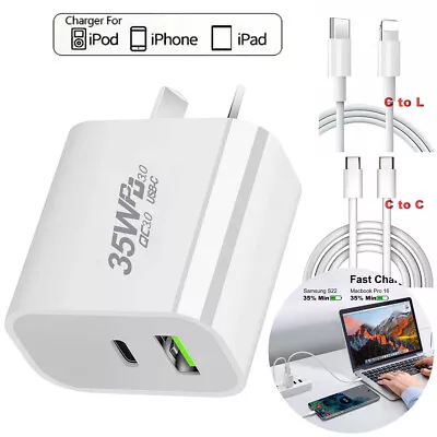 35W PD+QC3.0 Type C Fast Wall Charger Adapter For IPhone15 14 13 12 Samsung IPad • $15.79