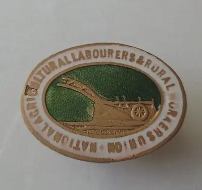 Vintage Agrigultural Labours Union Enamel Lapel  Badge • £3.99