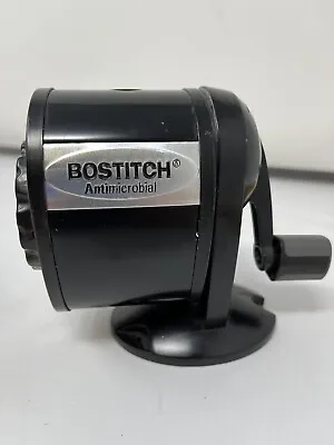 Bostitch Antimicrobial Vintage Pencil Sharpener Manual Black Metal • $12