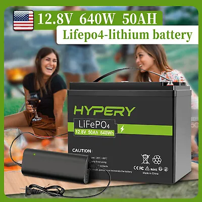 LiFePO4 12V 50Ah Lithium Deep Cycle Battery For RV Marine Solar System Off-Grid  • $199.90