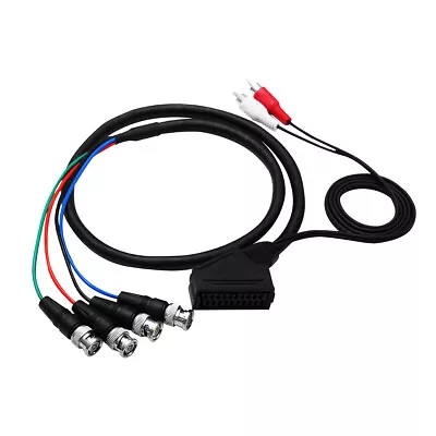 Female RGB Euro SCART To 4 BNC + Audio Cable For Sony PVM Sega Genesis SNES New • $16.95