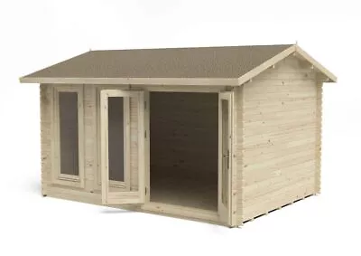 Forest 4 X 3m Log Cabin Chiltern Double Glazed Garden Room Office Free Delivery • £3499.99