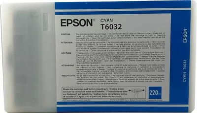 Genuine Epson T6032 Cyan Ink Cartridge For Stylus Pro 7800 7880 9800 9880 • $19.99