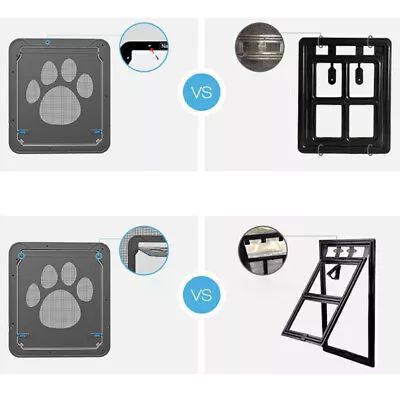 Medium Small Pet Cat Puppy Dog Magnetic Lock Lockable Safe Flap Door • $10.45