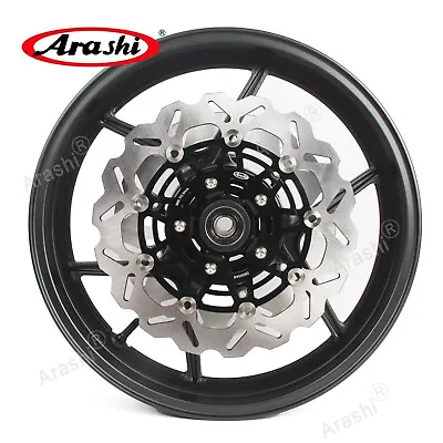 Front Wheel Rim + Brake Disc Rotor For Kawasaki Ninja ZX6R 2005 - 2012 2008 2009 • $520.80