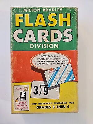 Vintage 1963 Milton Bradley Division Flash Cards • $5.50