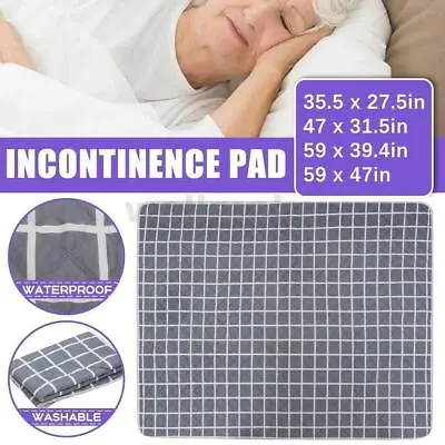 Reusable Washable Incontinence Pad Bed Protector Sheet Absorbent Urine Ma • £7.73