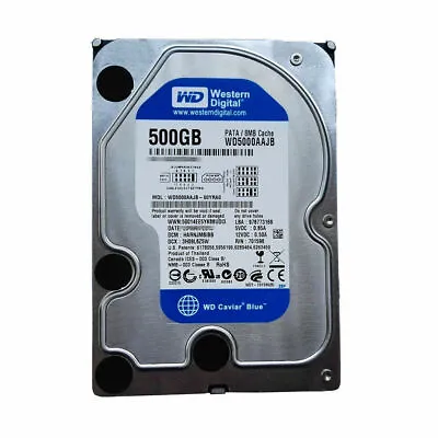 Western Digital 500GB WD5000AAJB 7200RPM PATA IDE 3.5  Desktop HDD Hard Drive • £47.99