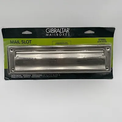 Gibraltar Mailboxes Mail Slot Steel Satin Nickel Hardware Included See Pics • $23.89