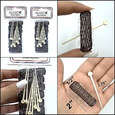 Hair Mini Pins 16 Vintage Style Pc Mesh Brush Small Rollers Roller Curler Cur • $14.15